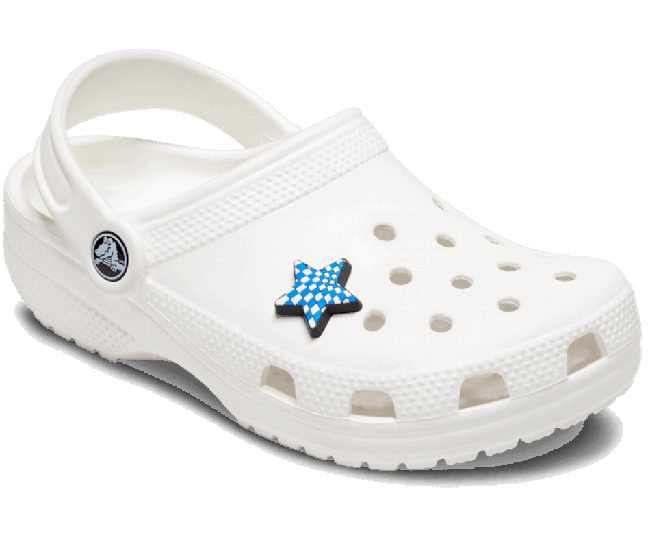 Stella Blu A Scacchi Crocs