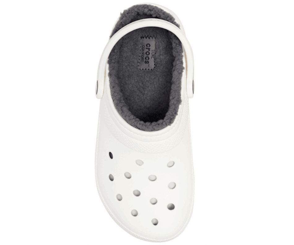 Crocs Classic Zoccoli Foderati Bianco-grigio