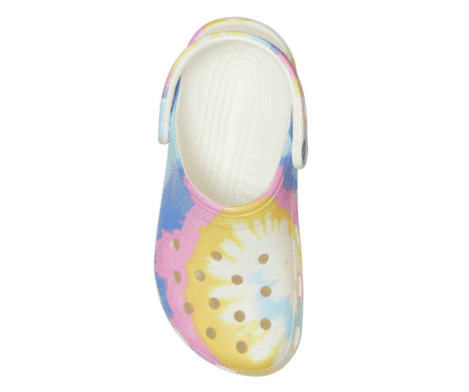 Crocs Classico Zoccolo Grafico Tie-dye Bianco-multi