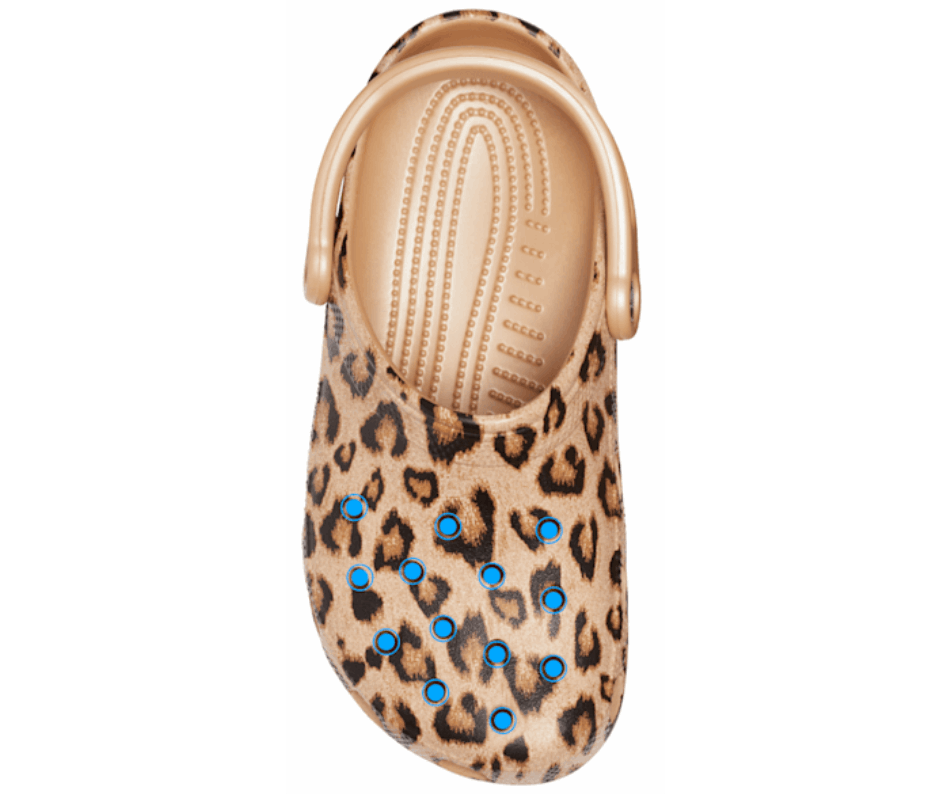 Zoccolo Crocs Classico Stampato Leopardato-oro