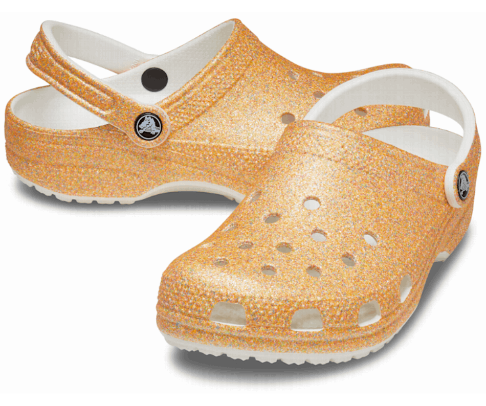 Crocs Classic Glitter Zoccoli Sorbetto Arancione Glitter