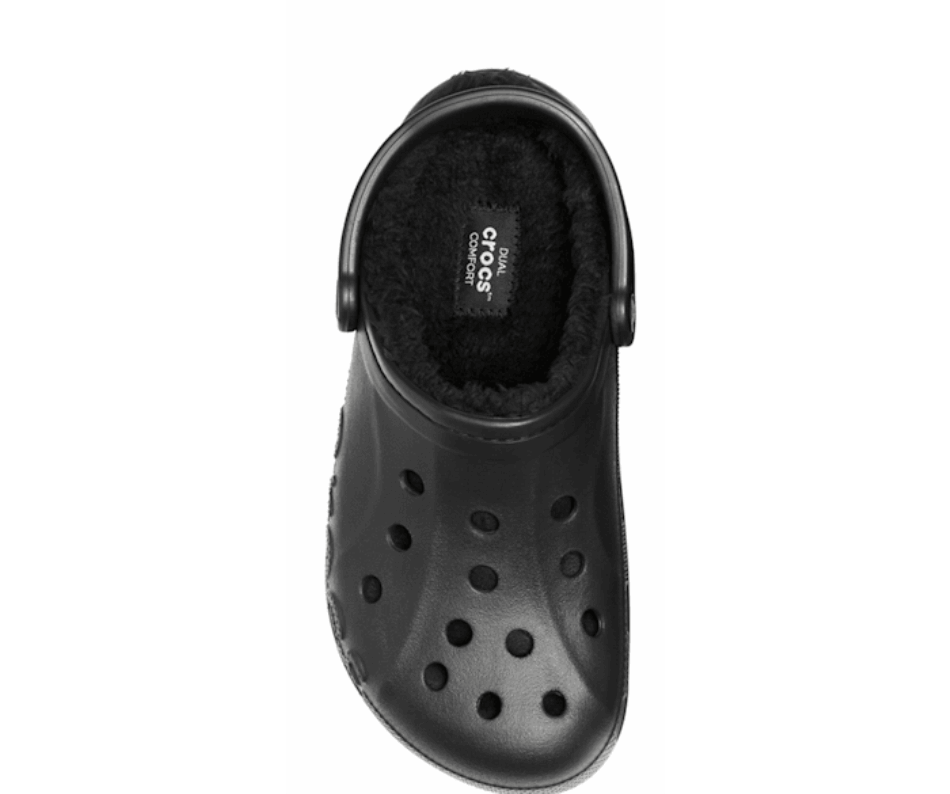 Zoccolo Crocs Baya Foderato Nero