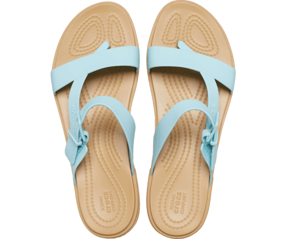 Crocs Donna Tulum Toe Post Sandalo Pure Water-tan