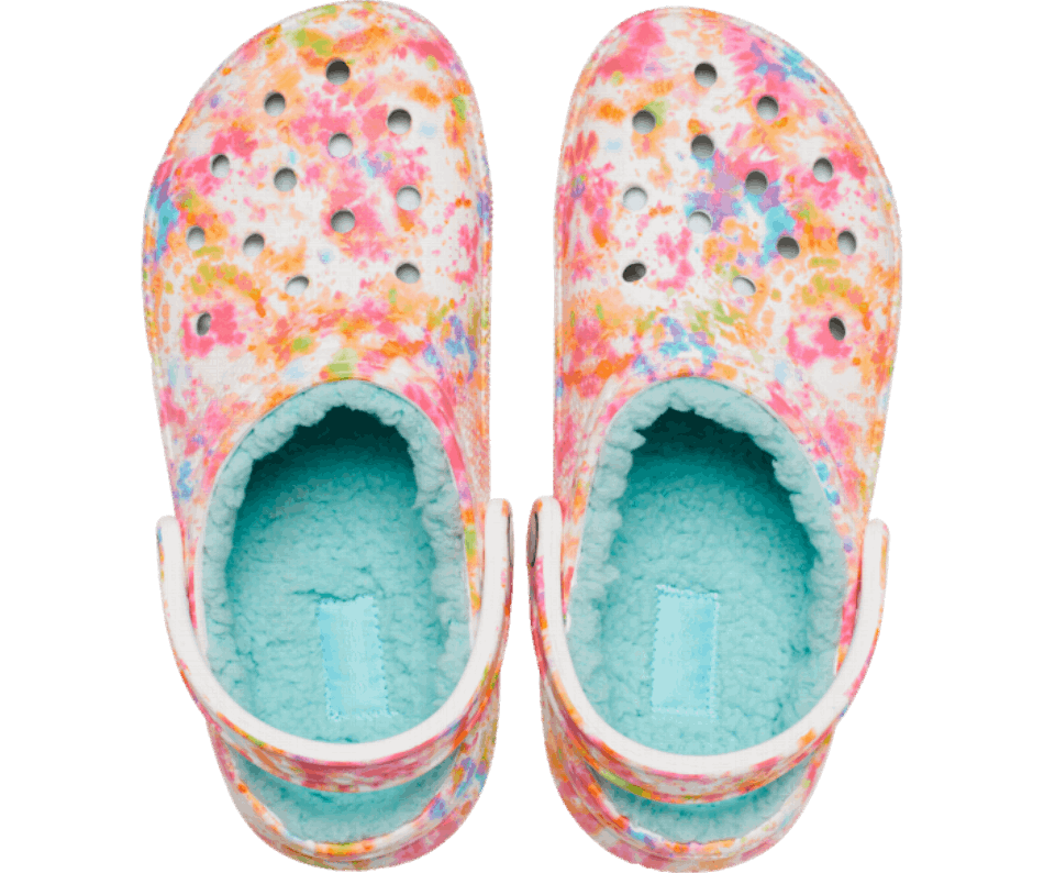 Crocs Classico Foderato Tie-dye Clog Arancione Zing-multi