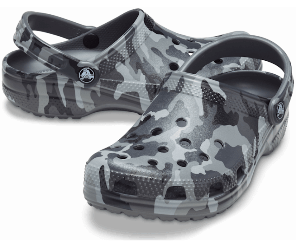 Crocs Classic Stampato Mimetico Clog Ardesia Grigio-multi