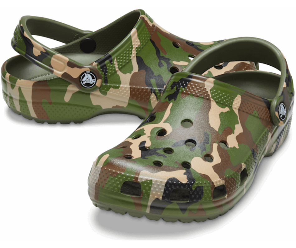 Crocs Classico Zoccolo Mimetico Stampato Verde Militare-multi