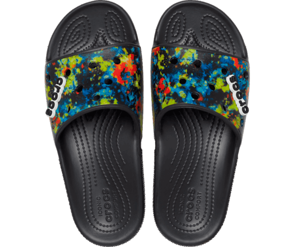 Crocs Classica Diapositiva Grafica Tie-dye Multi-nera