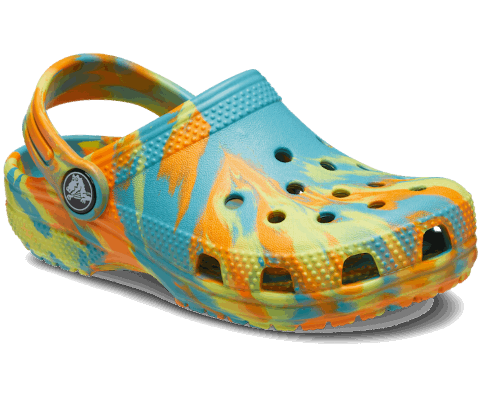 Crocs Bambino Classico Marmorizzato Zoccoli Turq Tonic-multi