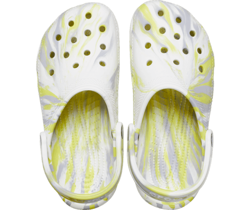 Crocs Classic Zoccolo Marmorizzato Bianco-microchip