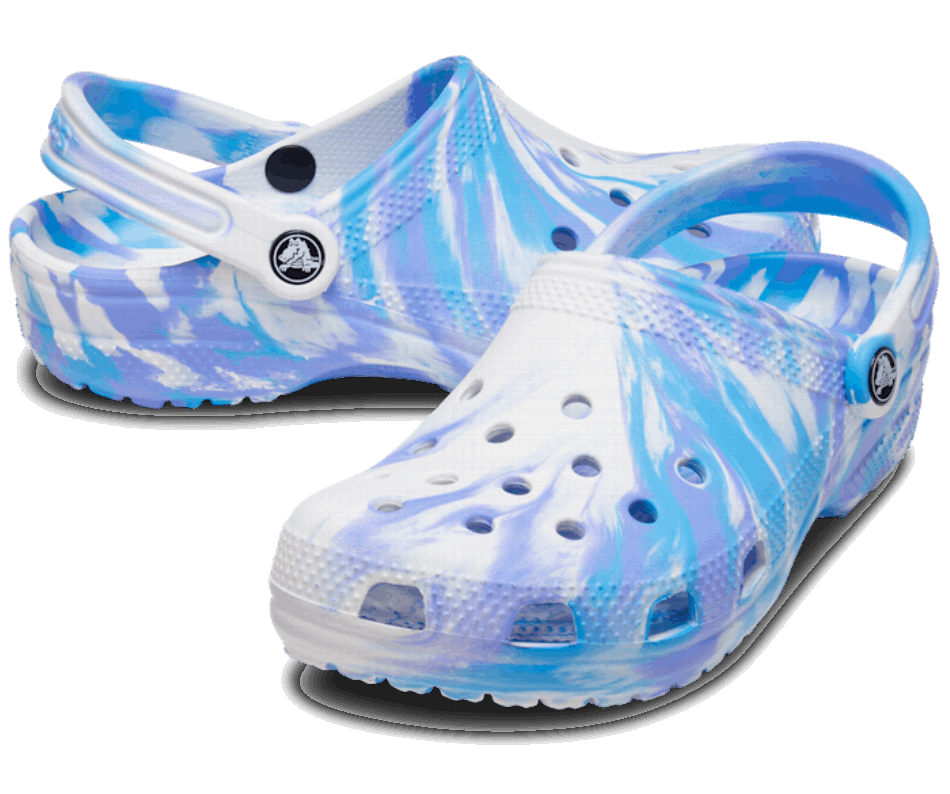 Crocs Classic Zoccoli Marmorizzati Bianco-ossigeno