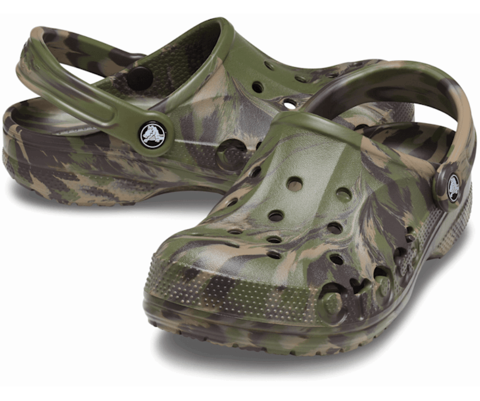 Crocs Baya Zoccoli Marmorizzati Verde Militare-multi