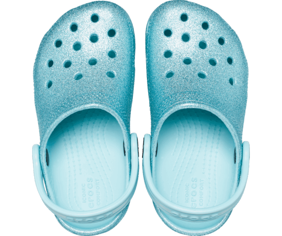 Crocs Bambino Classico Glitter Zoccoli Acqua Pura