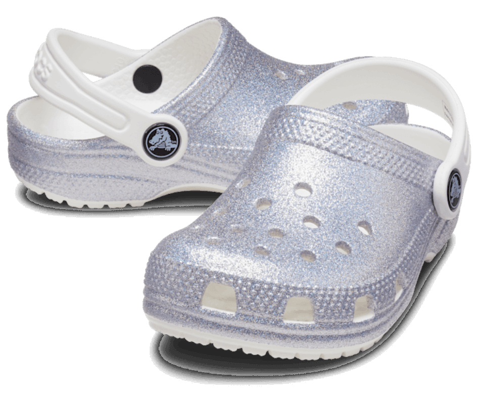 Crocs Bambino Classico Zoccoli Glitter Bianco-multi