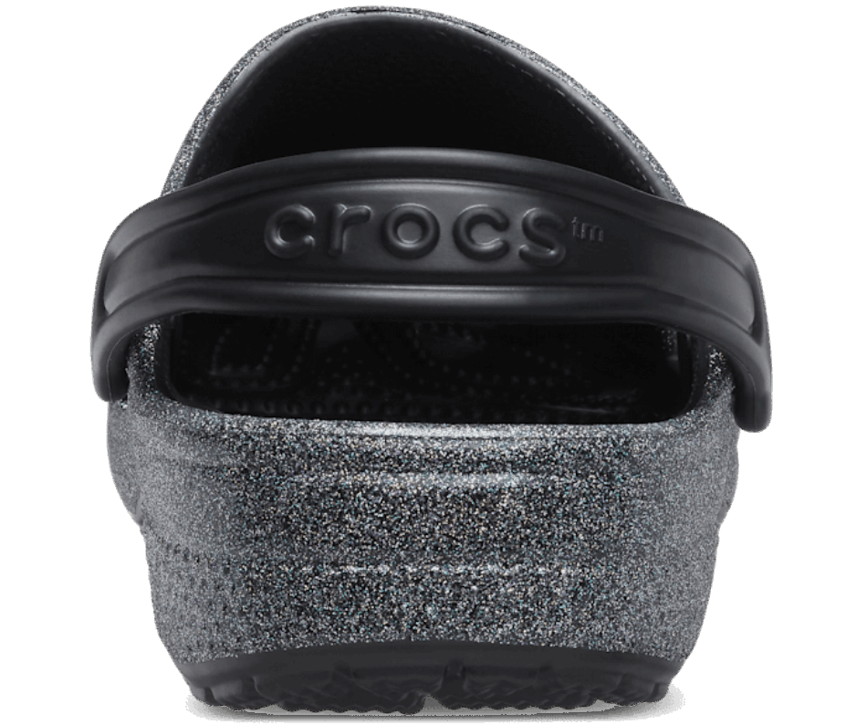 Zoccoli Classici Glitter Per Bambini Crocs Neri