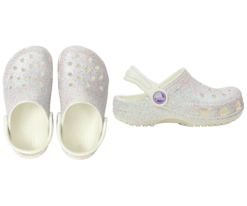 Crocs Bambini Classici Zoccoli Glitter Oyster