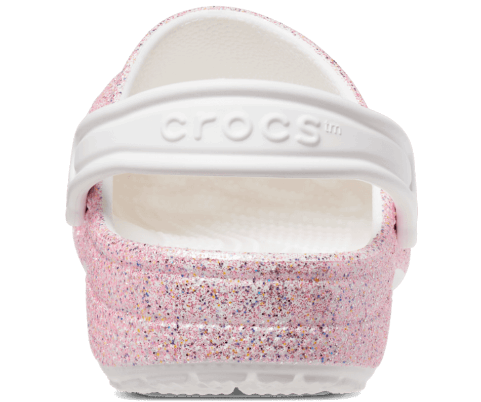 Zoccoli Classici Glitter Per Bambini Crocs Bianco-arcobaleno