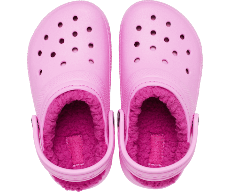 Crocs Bambino Classico Foderato Zoccoli Rosa Taffy