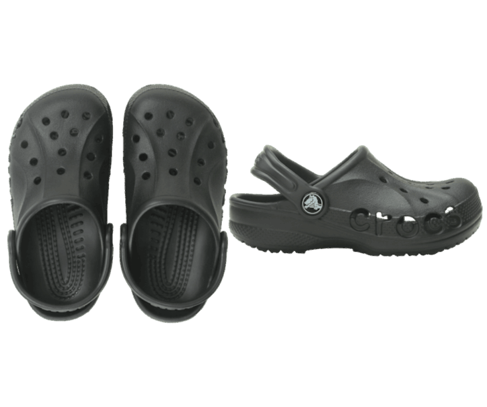 Zoccolo Baya Per Bambini Crocs Nero