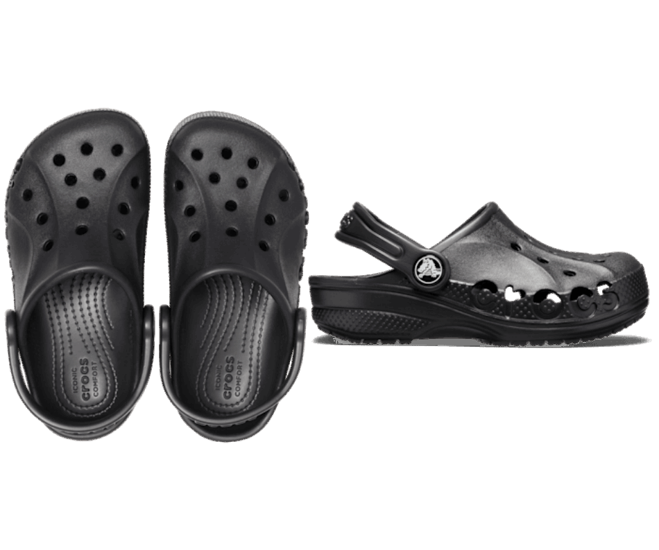 Zoccolo Baya Per Bambini Crocs Nero