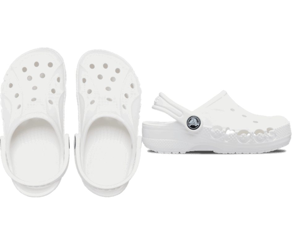 Zoccolo Baya Per Bambini Crocs Bianco