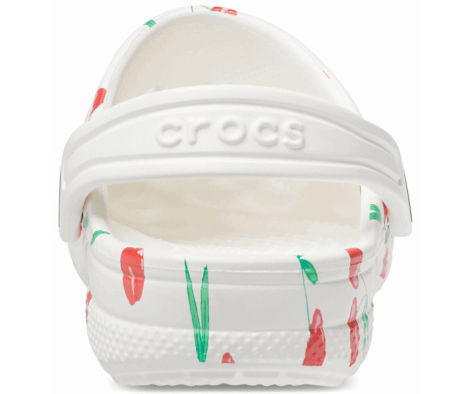 Zoccolo Con Grafica Baya Di Crocs Kids Bianco-ciliegia