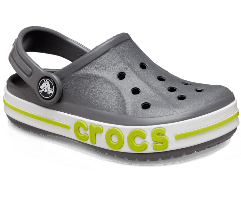 Crocs Kids' Bayaband Clog Ardesia Grigio Lime Punch