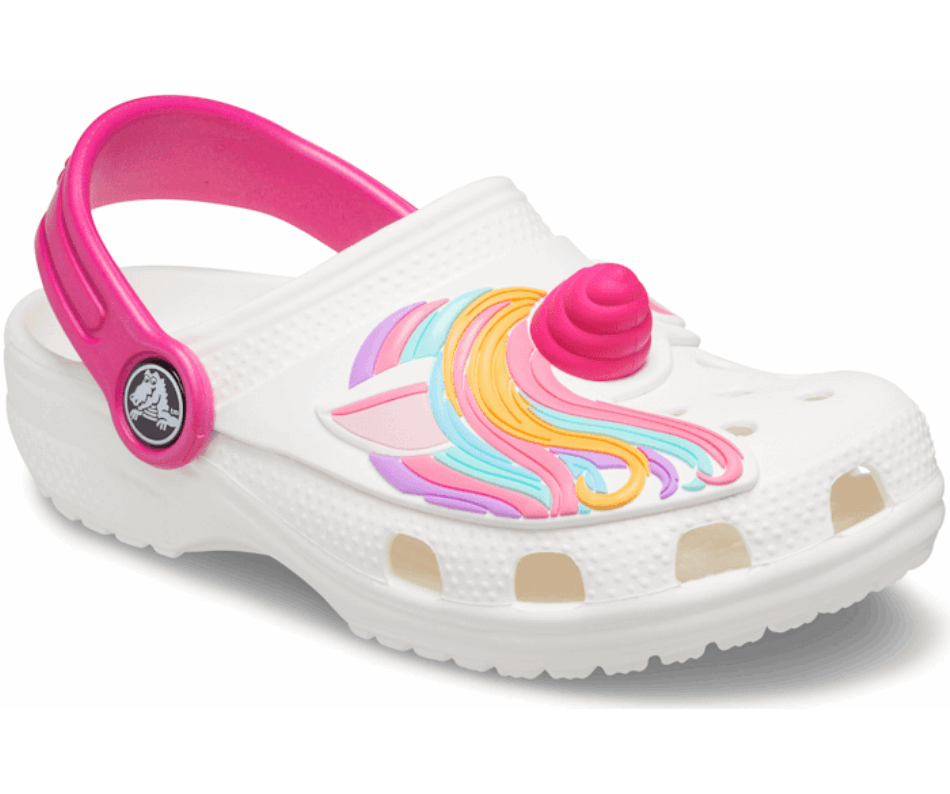 Crocs Kids Fun Lab Classic I Am Unicorn Zoccoli Bianchi