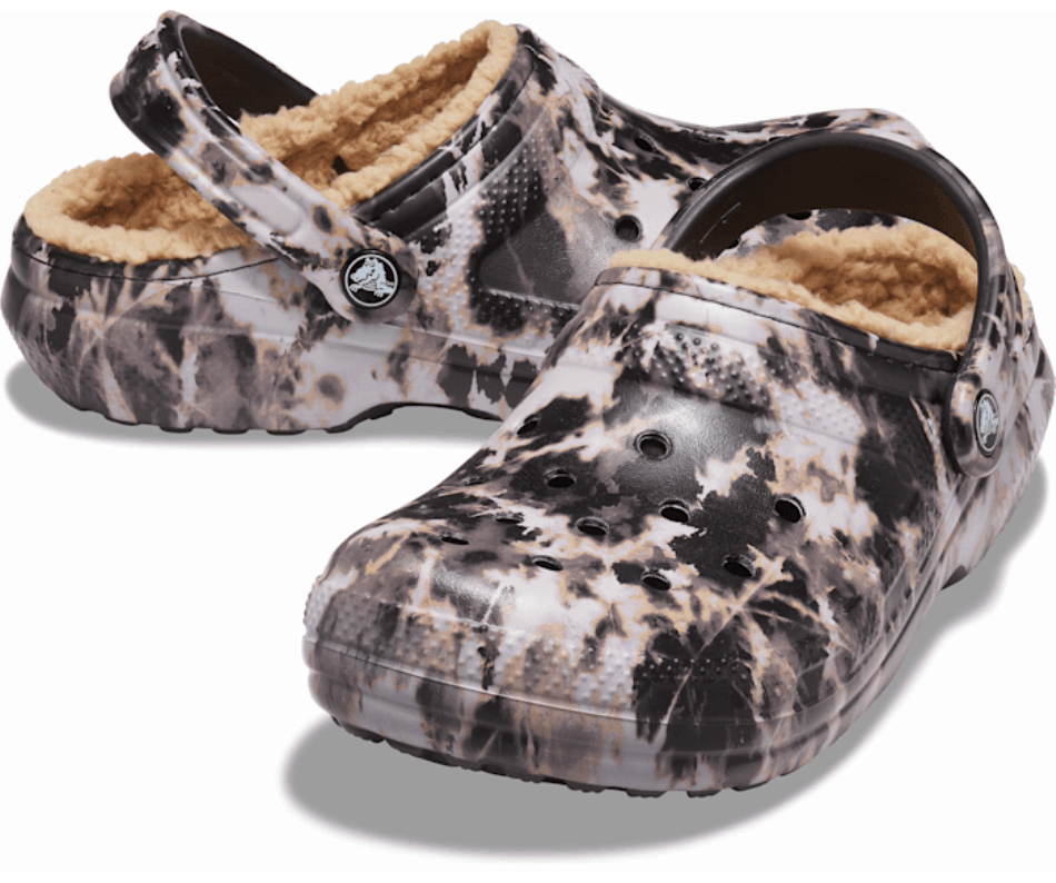 Crocs Classic Foderato Bleach Dye Clog Nero