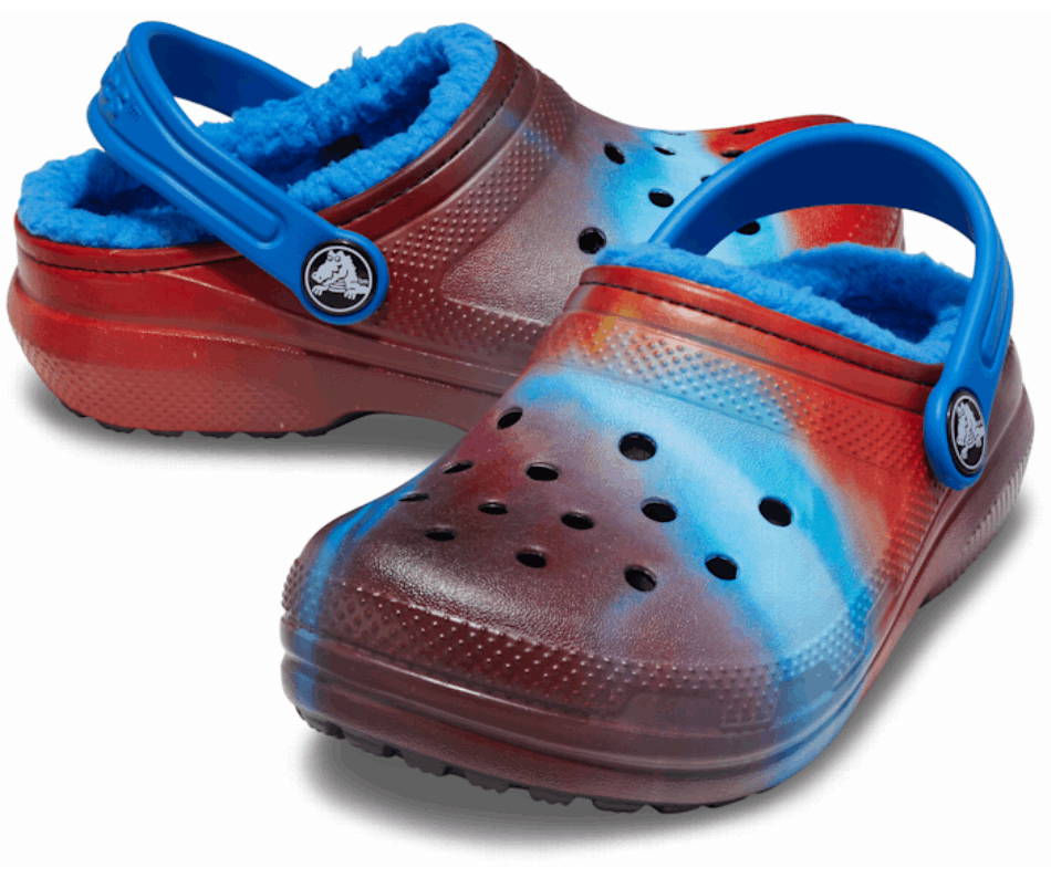 Classico Per Bambini Crocs Foderato Di Questo Zoccolo Mondo Brillante Cobalto