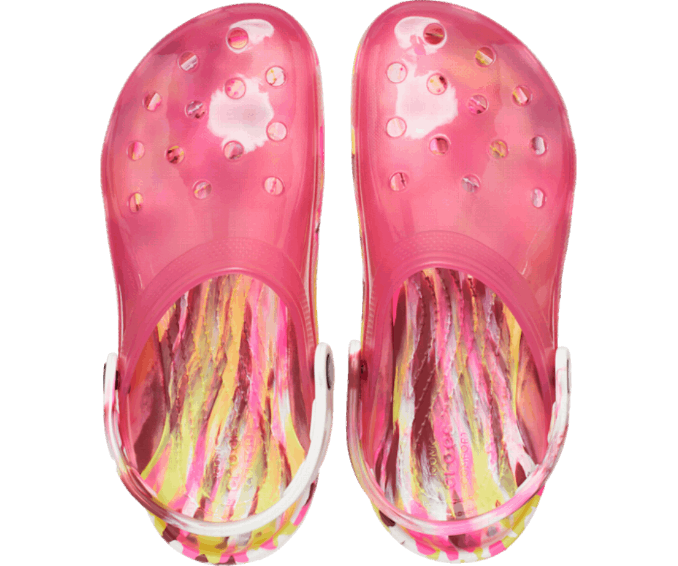 Crocs Classic Zoccoli Marmorizzati Traslucidi Fucsia Fun-multi