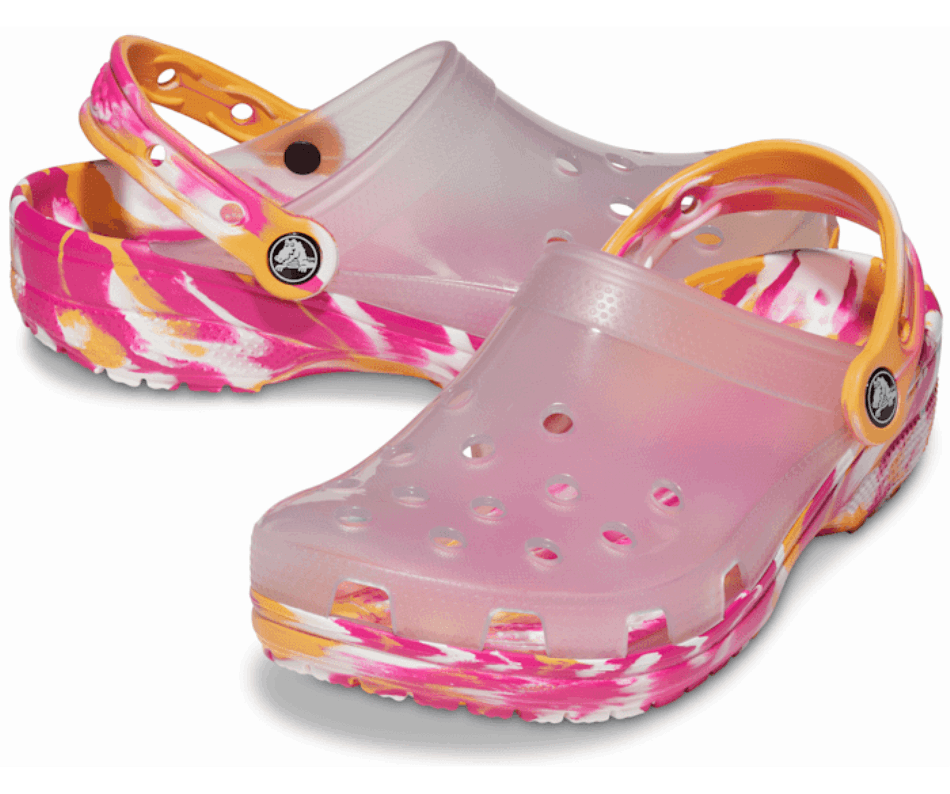 Crocs Classico Zoccolo Marmorizzato Traslucido Bianco-multi