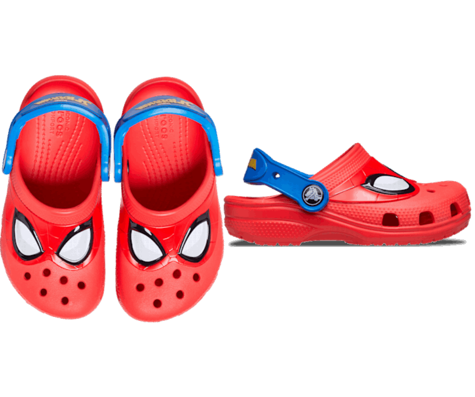 Crocs Kids' Classic Fun Lab I Am Spiderman Clog Flame