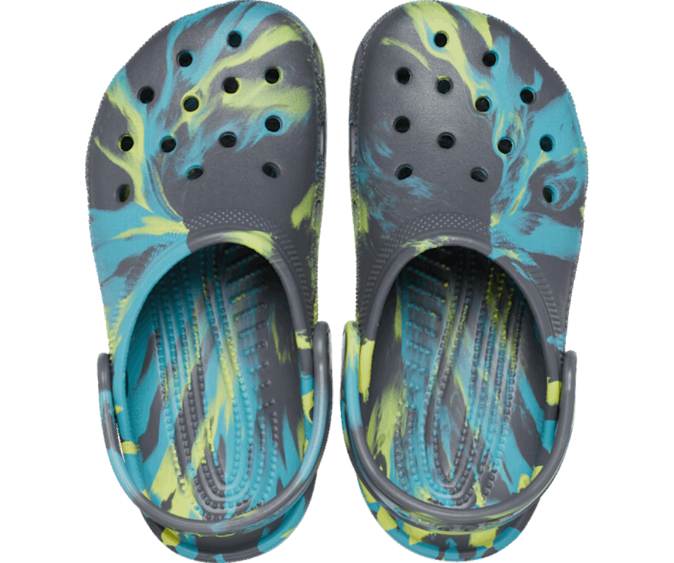 Zoccoli Classici Marmorizzati Per Bambini Crocs Grigio Ardesia-multi