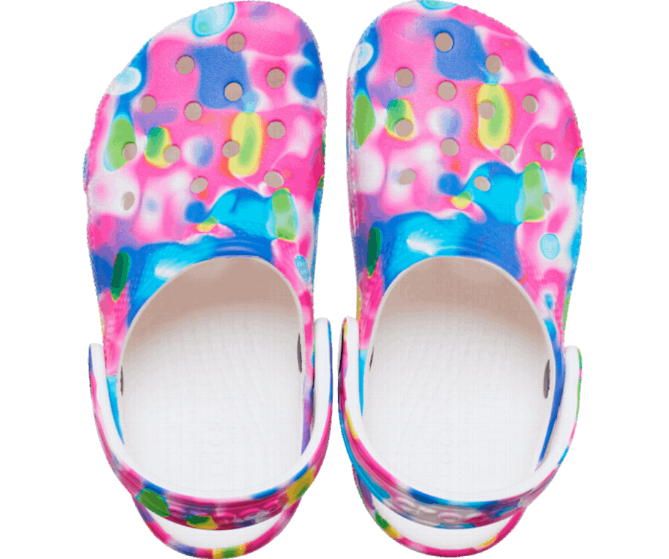 Crocs'classico Zoccolo Solarizzato Rosa-bianco