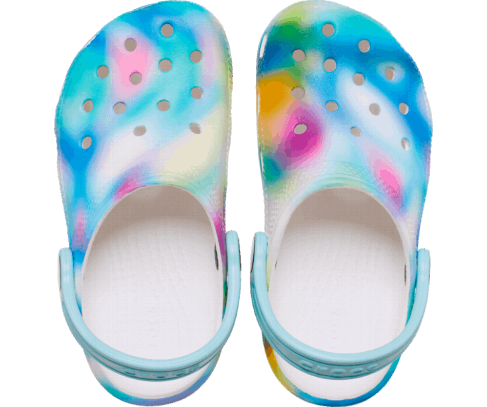 Crocs'classico Zoccolo Solarizzato Bianco-multi