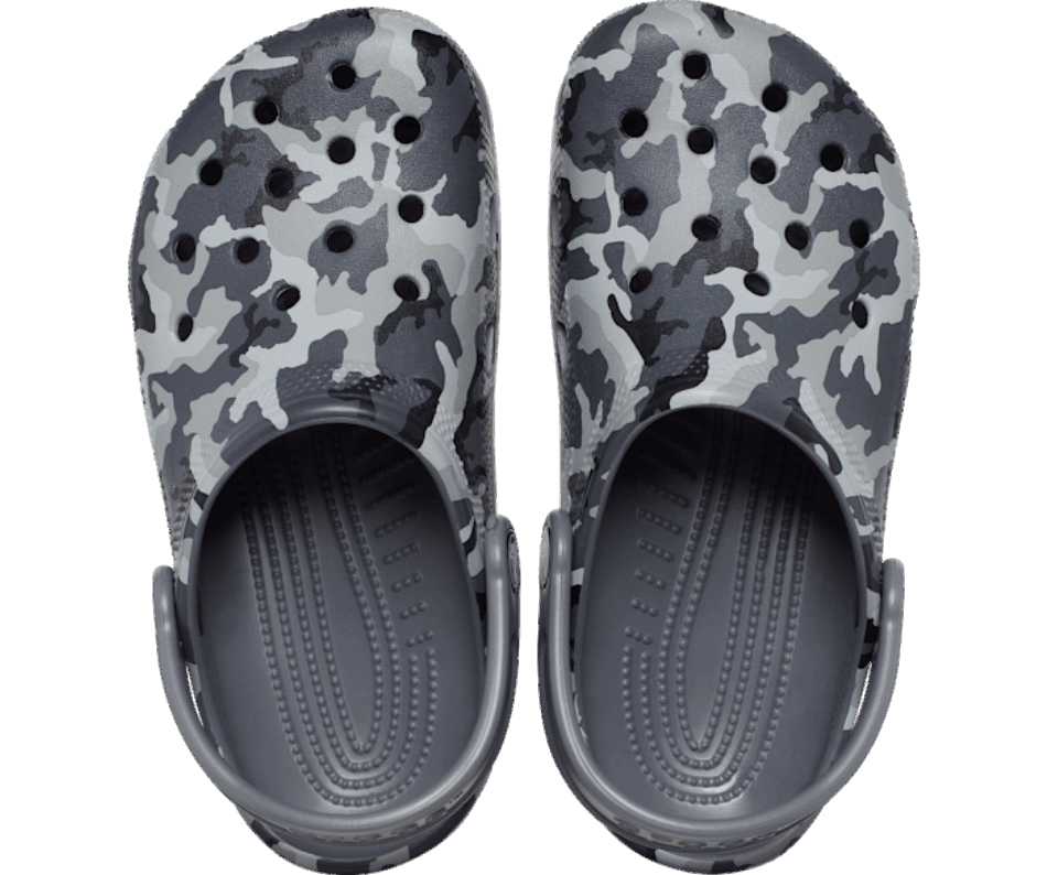 Zoccoli Mimetici Classici Per Bambini Di Crocs Nero-grigio