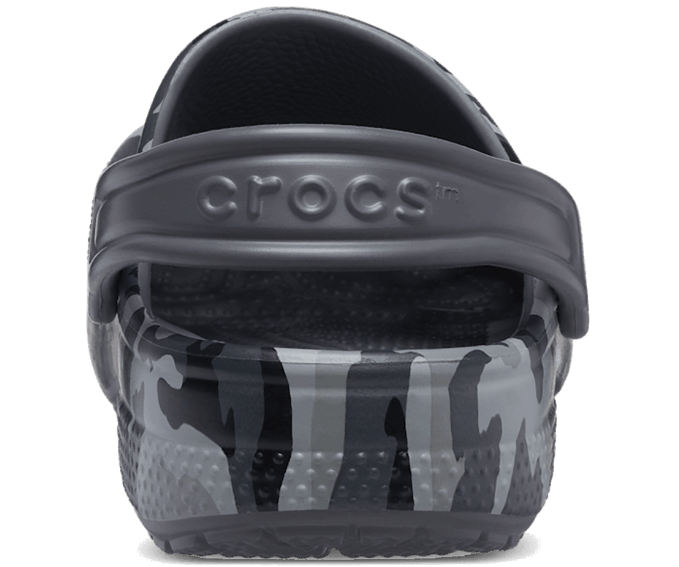 Zoccoli Mimetici Classici Per Bambini Di Crocs Nero-grigio