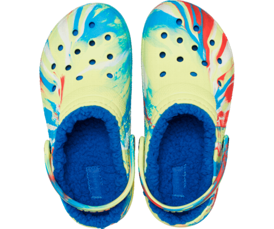 Zoccoli Marmorizzati Foderati Classici Crocs Per Bambini Sulphur-multi