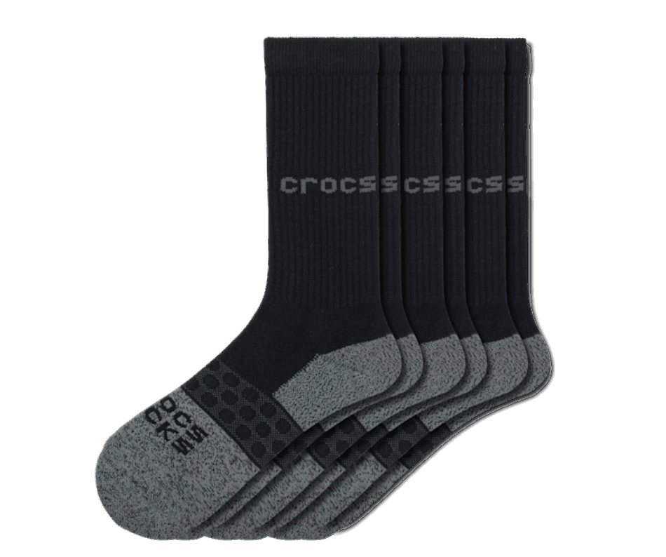 Calzini Crocs Adulto Crew Solid Confezione Da 3 Neri