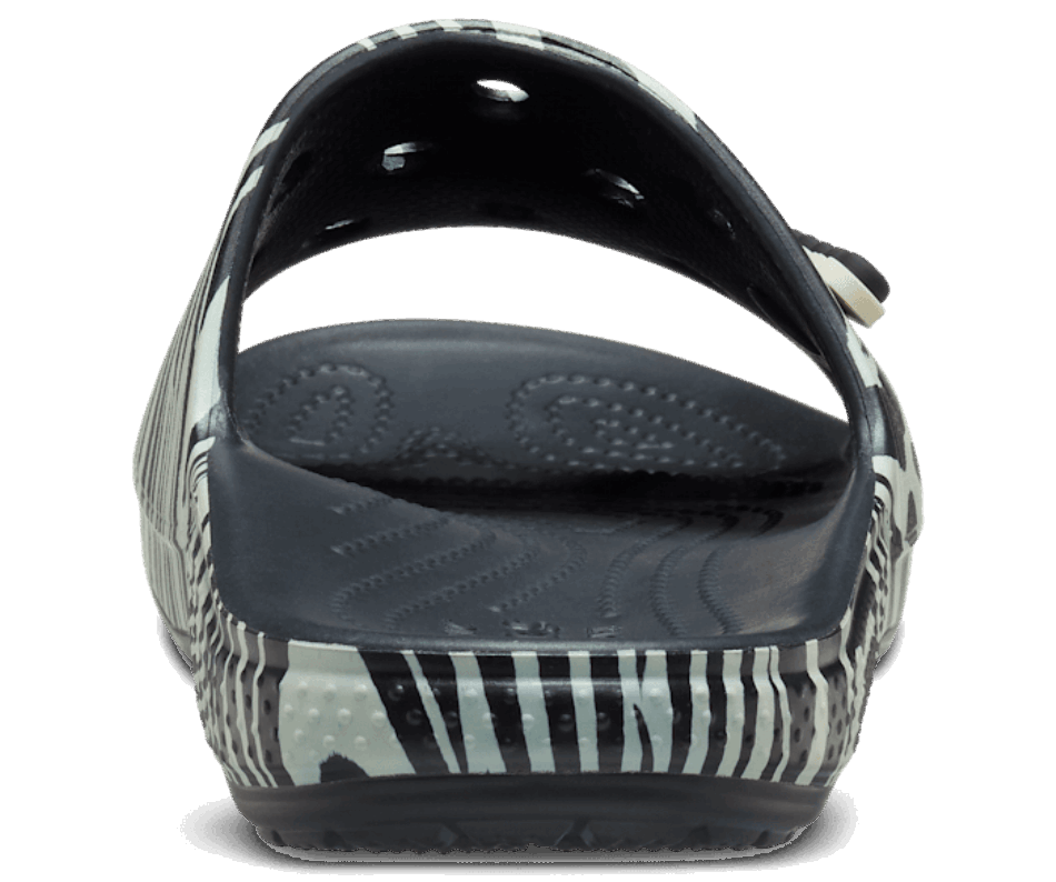 Crocs Classic Animal Remix Slide Nero-zebra Print