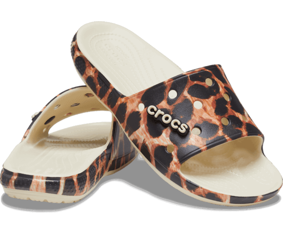 Crocs Classico Animale Remix Slide Bone-leopard