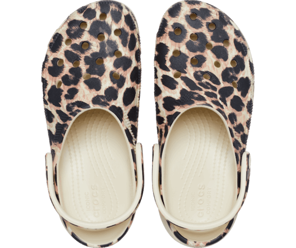 Crocs Platform Classico Animale Remix Zoccoli Bone-leopard