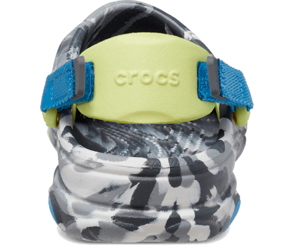 Il Classico Zoccolo Marmorizzato Per Tutti I Terreni Di Crocs Per Bambini Grigio Ardesia