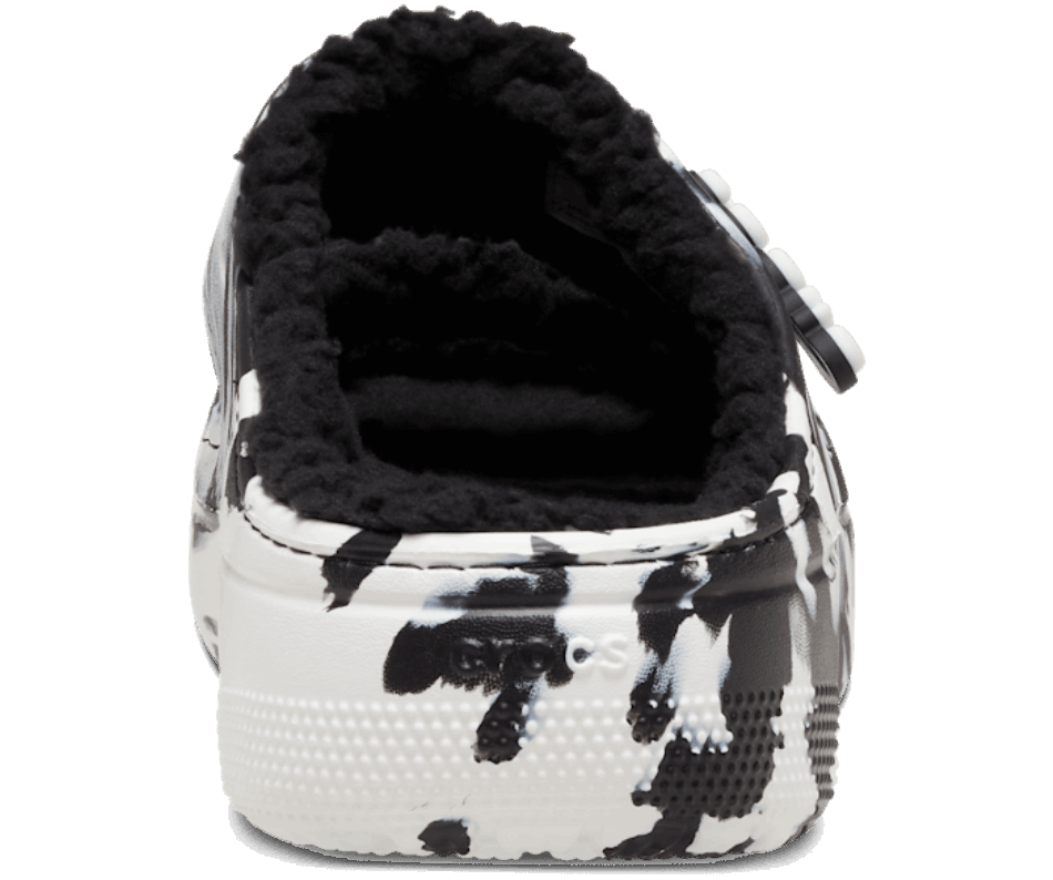 Crocs Classico Cozzzy Sandalo Marmorizzato Nero-bianco