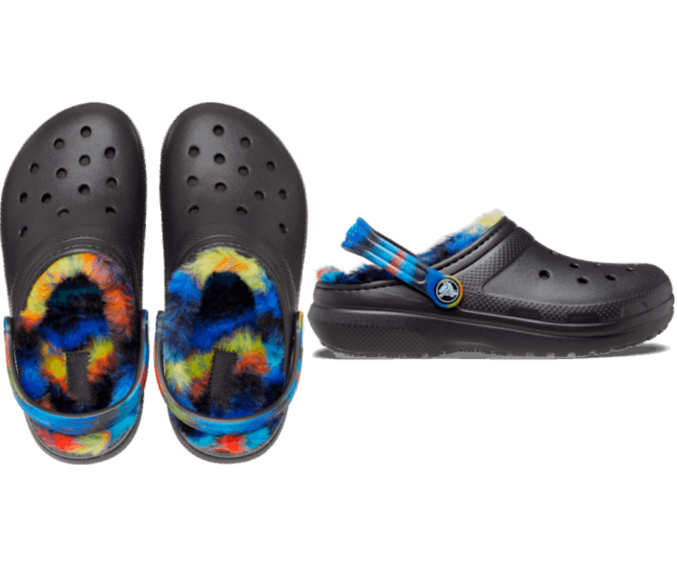 Zoccoli Crocs Kids Classici Con Fodera Spray Colorante Nero-multi